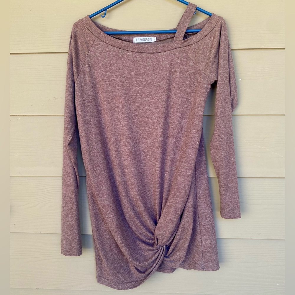 Temofon Women’s Cold Sholder Long Sleeve Tunic